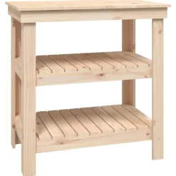 Accessoires De Quincaillerie-vidaXL Banc de travail 78,5x50x80 cm Bois de pin massif Naturel