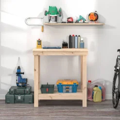 Accessoires De Quincaillerie-vidaXL Banc de travail 80x50x80 cm Bois de pin massif Naturel