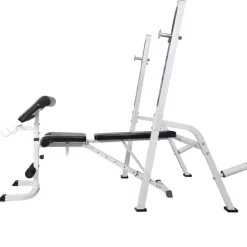 vidaXL Banc d'entraînement et support de poids jeu d'haltères 60,5 kg