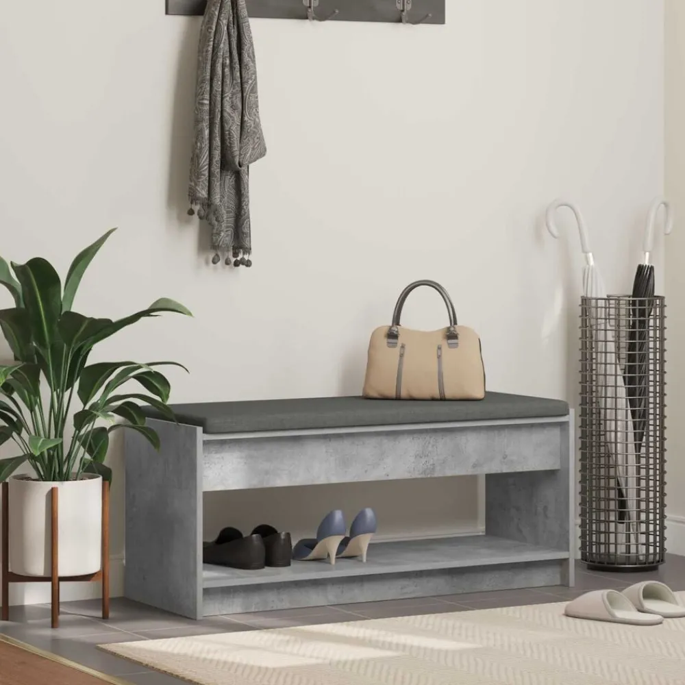 vidaXL Banc d'entrée avec coussin 103 x 38 x 45 cm