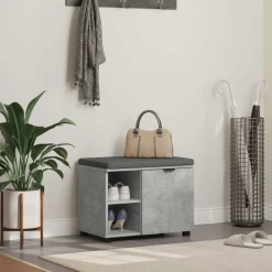 vidaXL Banc d'entrée avec coussin 60 x 38 x 46 cm