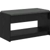 vidaXL Banc d'entrée avec coussin Chêne Noir 83 x 38 x 45 cm