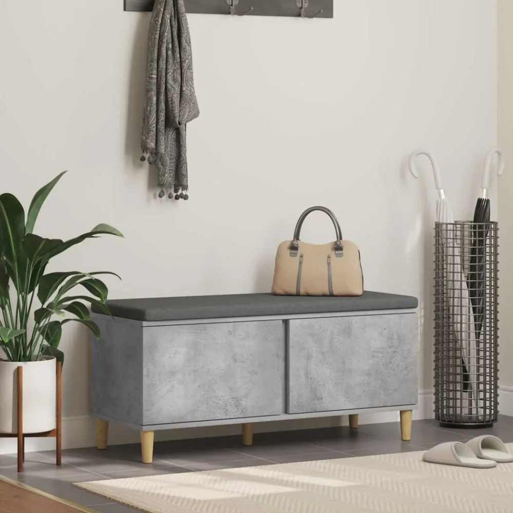 vidaXL Banc d'entrée avec coussin 100 x 38 x 46 cm