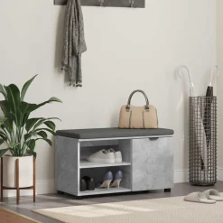 vidaXL Banc d'entrée avec coussin 80 x 38 x 46 cm