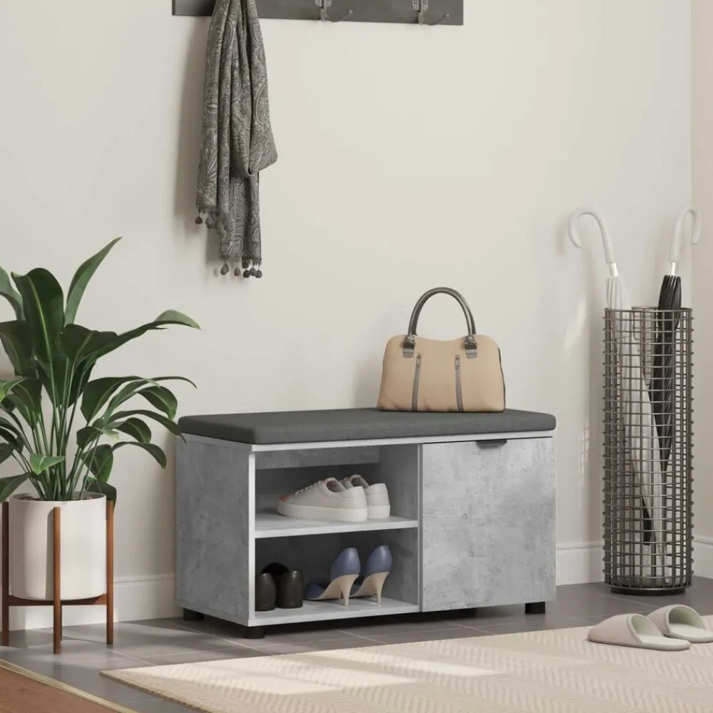 vidaXL Banc d'entrée avec coussin 80 x 38 x 46 cm