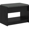 Bancs-vidaXL Banc d'entrée avec coussin Chêne Noir 63 x 38 x 45 cm