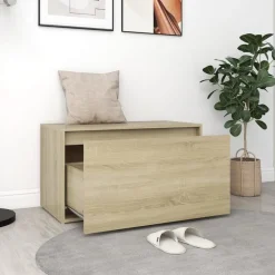vidaXL Banc d'entrée 80x40x45 cm Chêne sonoma Bois d'ingénierie