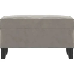 Bancs-vidaXL Banc 70x35x41 cm Velours Gris clair