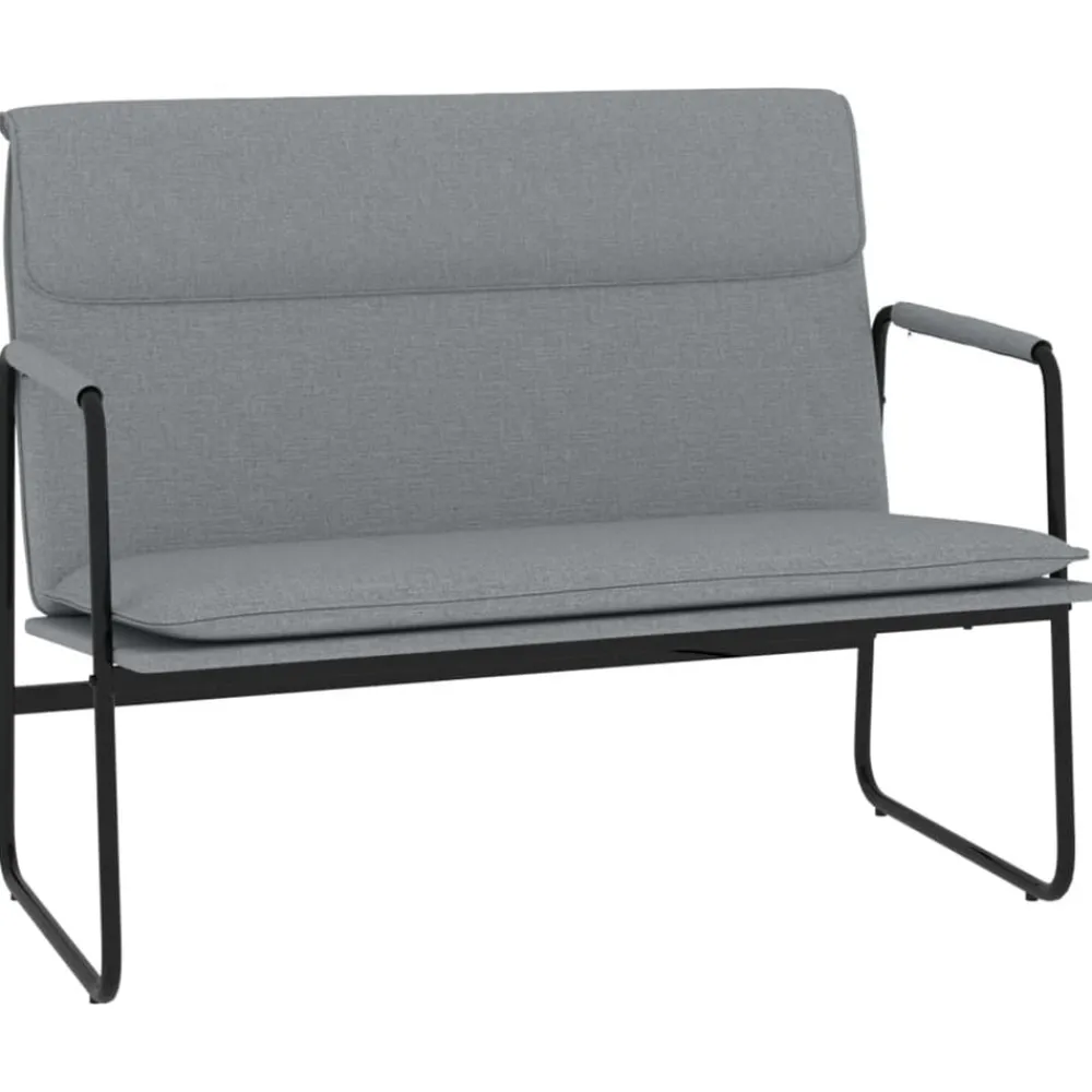Bancs-vidaXL Banc 100x64x80 cm Tissu Gris clair