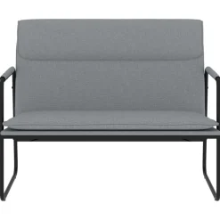 Bancs-vidaXL Banc 100x64x80 cm Tissu Gris clair