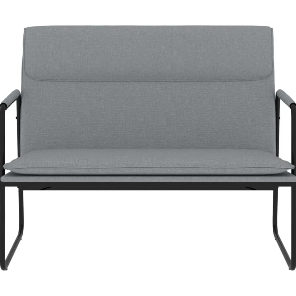 Bancs-vidaXL Banc 100x64x80 cm Tissu Gris clair
