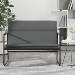Bancs-vidaXL Banc 100x64x80 cm Tissu Gris foncé