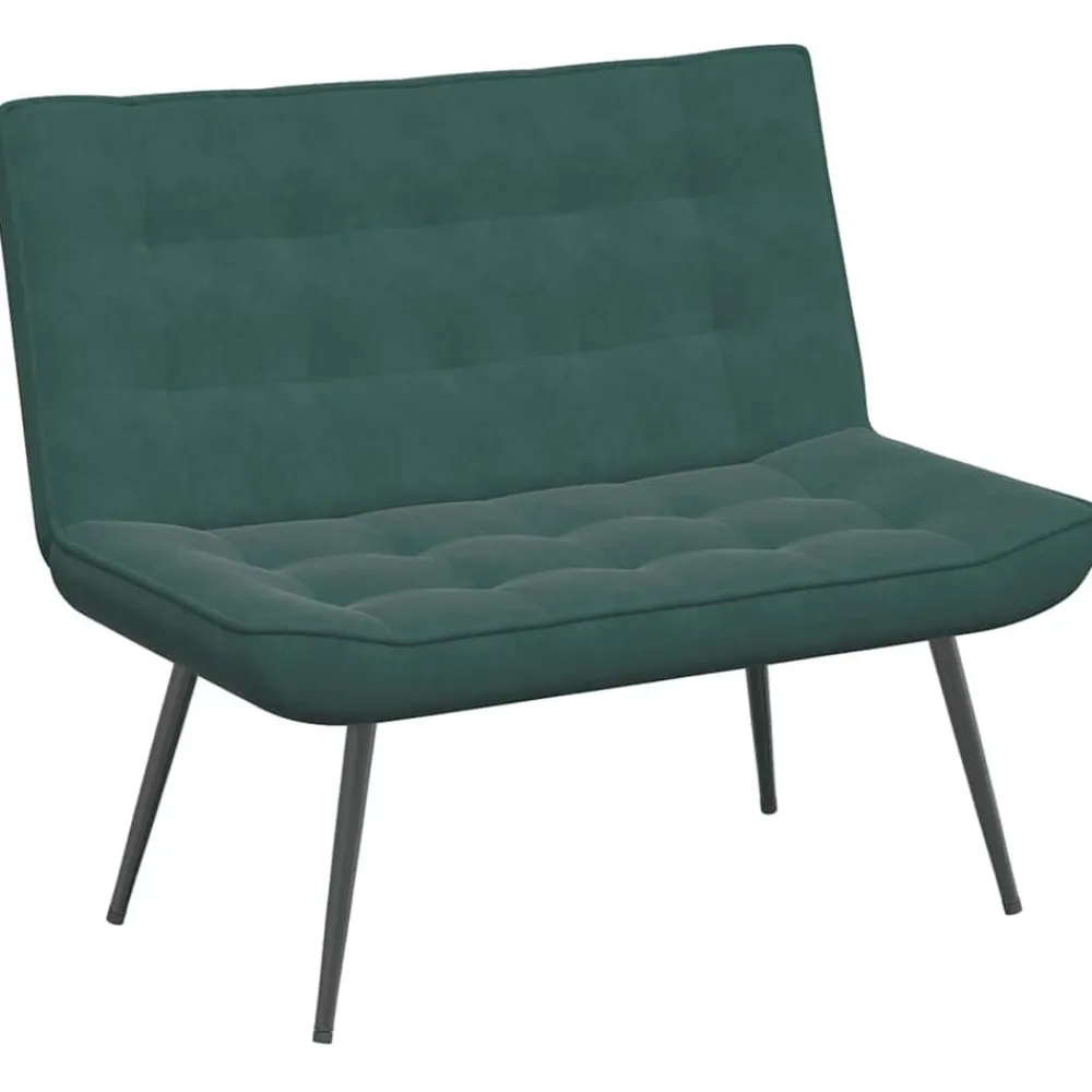 Bancs-vidaXL Banc gris foncé 110x74x84 cm velours Vert foncé