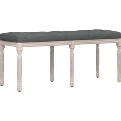Bancs-vidaXL Banc foncé 110x40x49 cm Tissu Gris