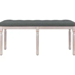 Bancs-vidaXL Banc foncé 110x40x49 cm Tissu Gris