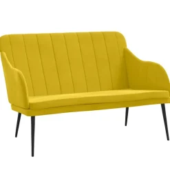 Bancs-vidaXL Banc 110x76x80 cm Velours Jaune