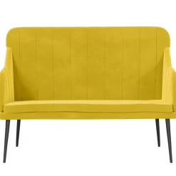 Bancs-vidaXL Banc 110x76x80 cm Velours Jaune