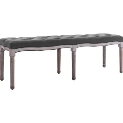 vidaXL Banc Lin Bois solide 150x40x48 cm