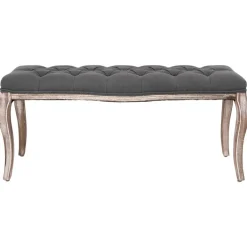 vidaXL Banc Lin Bois solide 110x38x48 cm