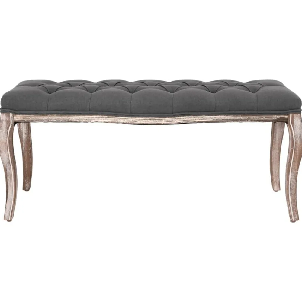 vidaXL Banc Lin Bois solide 110x38x48 cm