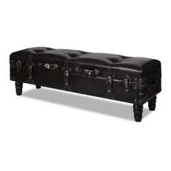 vidaXL Banc long de rangement marron