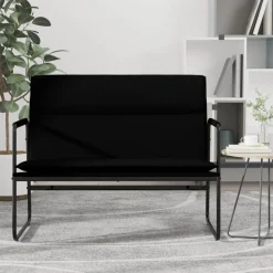 Bancs-vidaXL Banc 100x64x80 cm Similicuir Noir