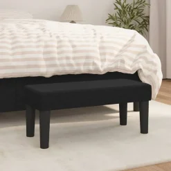 Bancs-vidaXL Banc 70x30x30 cm Tissu Noir