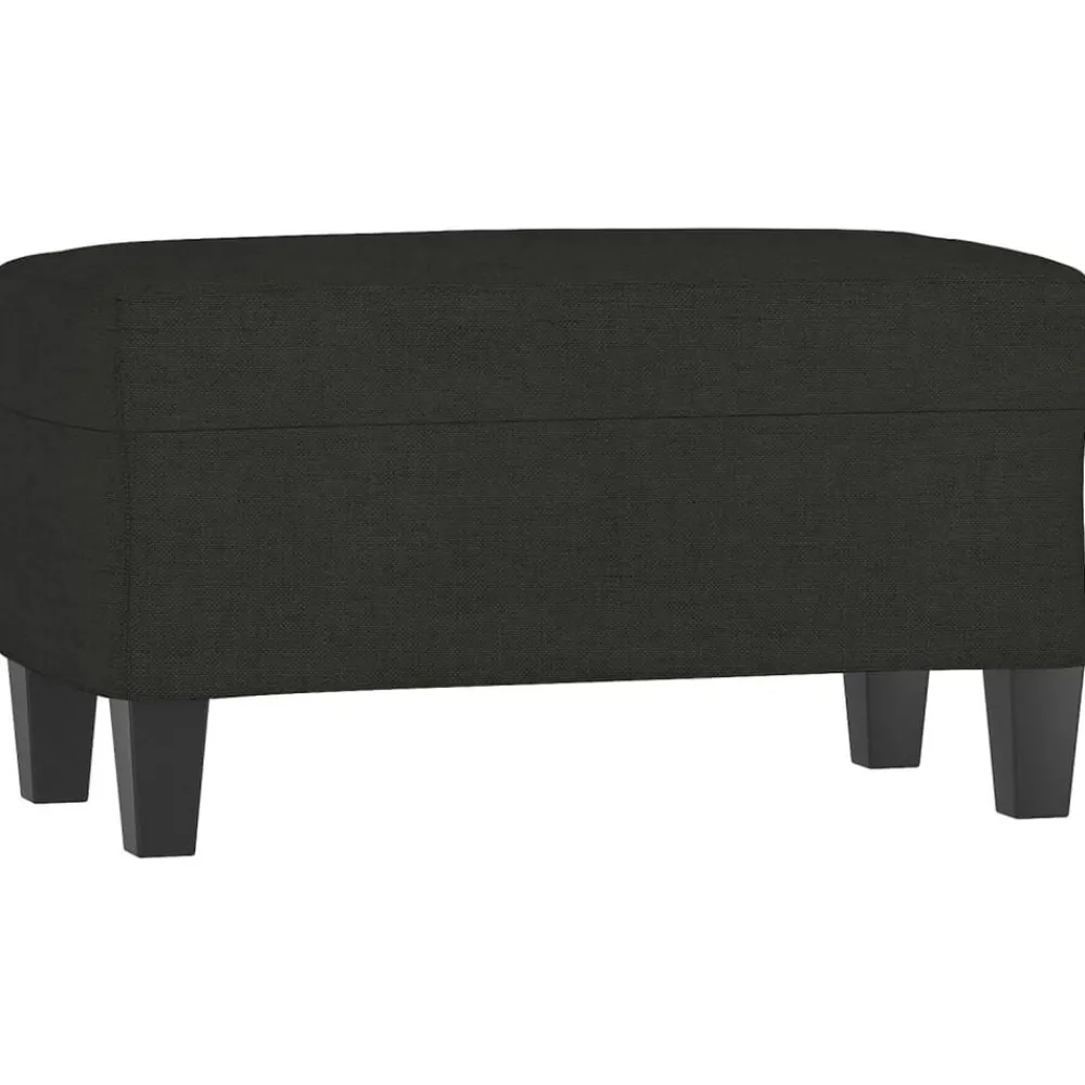Bancs-vidaXL Banc 70x35x41 cm Tissu Noir