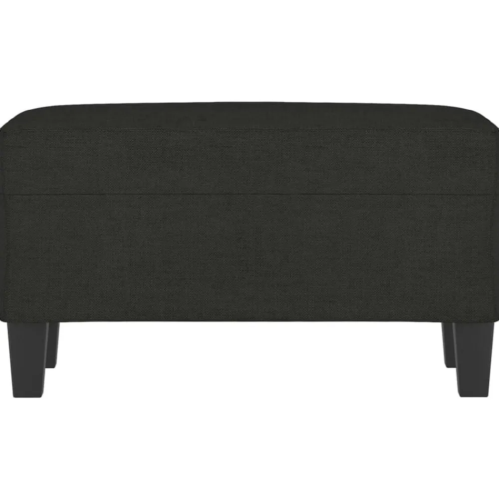 Bancs-vidaXL Banc 70x35x41 cm Tissu Noir