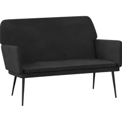 Bancs-vidaXL Banc 108x79x79 cm Velours Noir