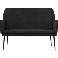 Bancs-vidaXL Banc 108x79x79 cm Velours Noir