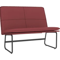 Bancs-vidaXL Banc 100x75x76 cm Similicuir Rouge bordeaux