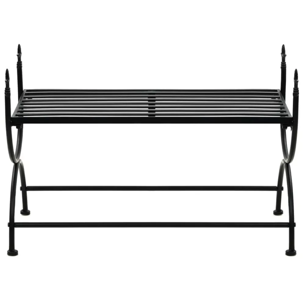 vidaXL Banc Style vintage Métal 83 x 42 x 55 cm Noir