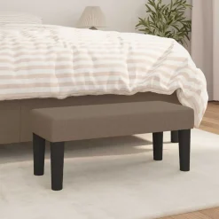 Bancs-vidaXL Banc 70x30x30 cm Tissu Taupe