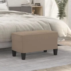 Bancs-vidaXL Banc 70x35x41 cm Tissu microfibre Taupe