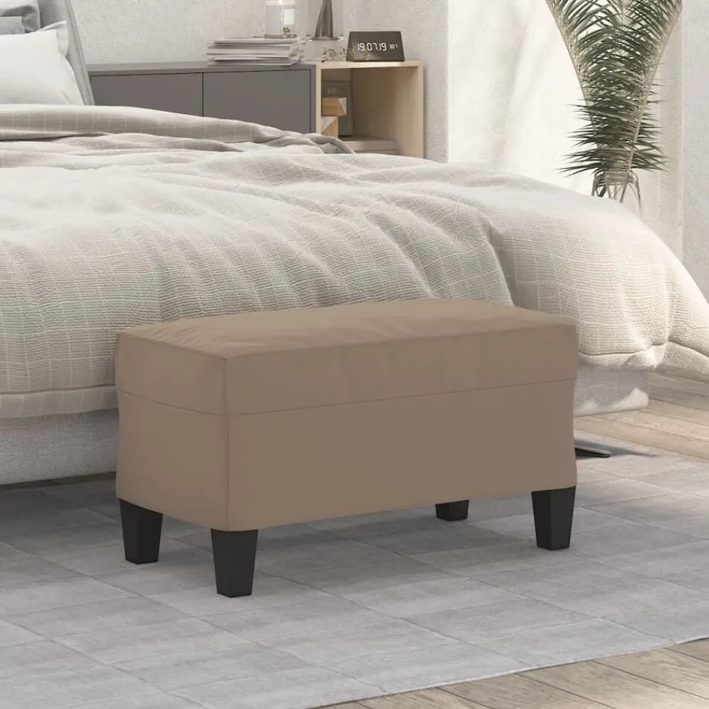 Bancs-vidaXL Banc 70x35x41 cm Tissu microfibre Taupe