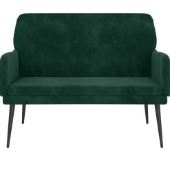 Bancs-vidaXL Banc 108x79x79 cm Velours Vert foncé