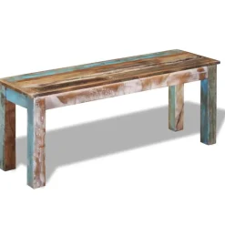 Bancs-vidaXL Banc 110x35x45 cm Bois de récupération massif
