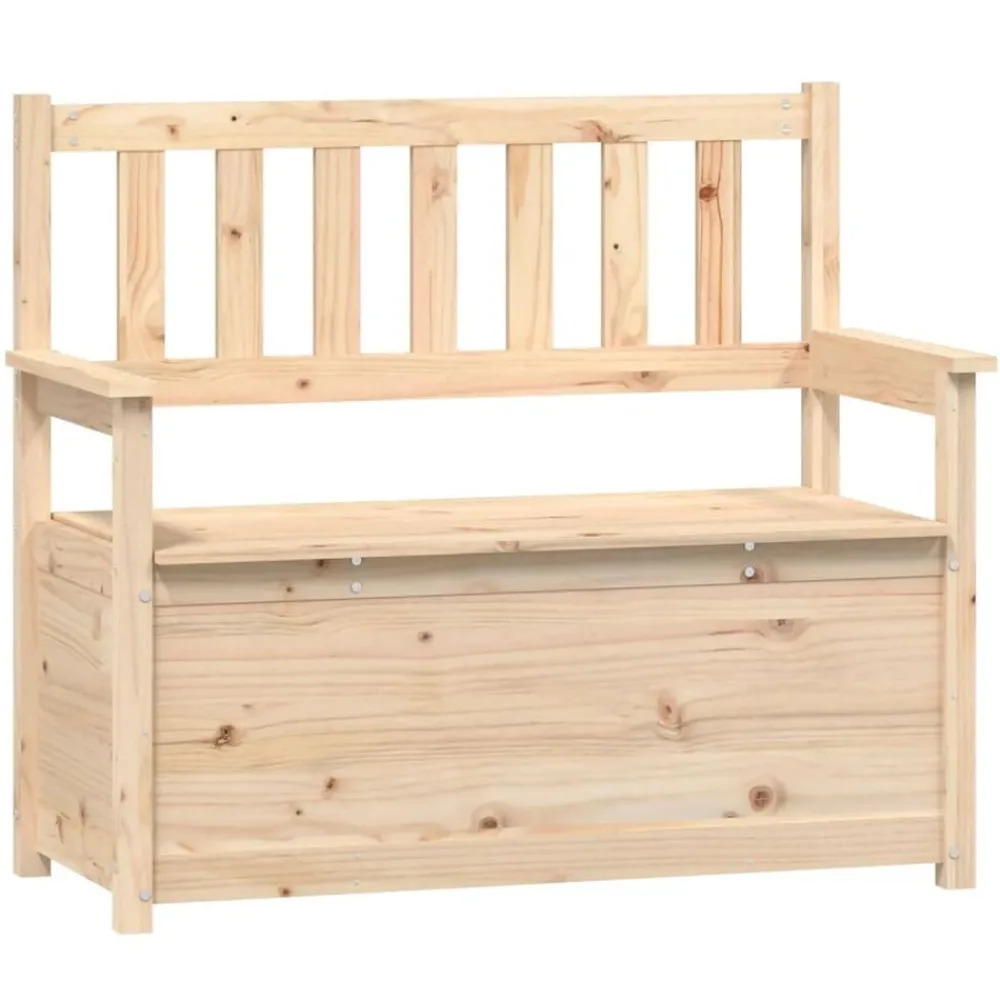 Bancs-vidaXL Banc 112,5x51,5x96,5 cm Bois de pin massif Naturel