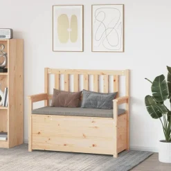 Bancs-vidaXL Banc 112,5x51,5x96,5 cm Bois de pin massif Naturel