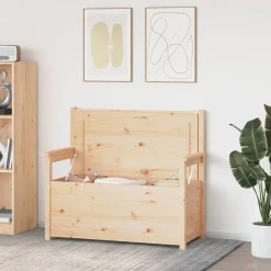 Bancs-vidaXL Banc 112,5x51,5x96,5 cm Bois de pin massif Naturel