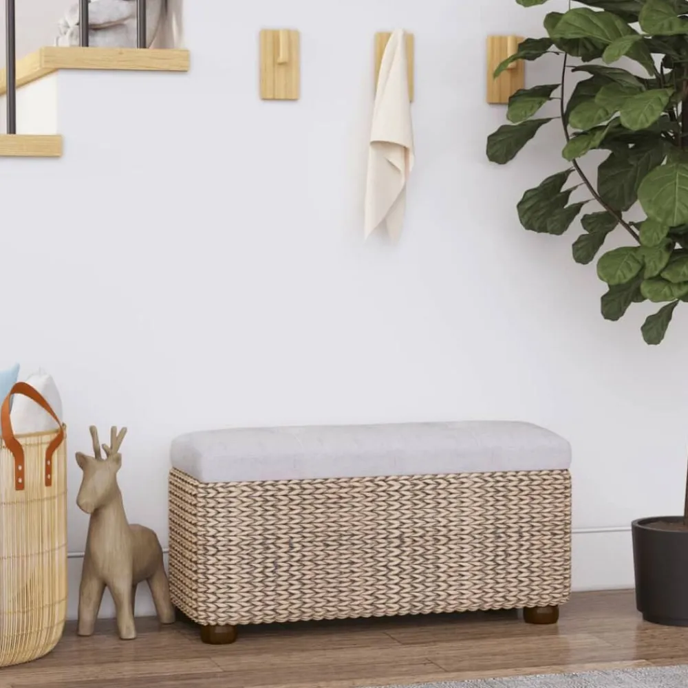 vidaXL Bancs de rangement lot de 2 avec coussin 69 cm quenouille