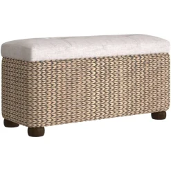 vidaXL Bancs de rangement lot de 2 avec coussin 69 cm quenouille