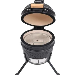 Arts De La Table & Arts Culinaires-vidaXL Barbecue à fumoir Kamado 2-en-1 Céramique 56 cm Noir