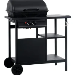vidaXL Barbecue à gaz avec table latérale à 3 niveaux