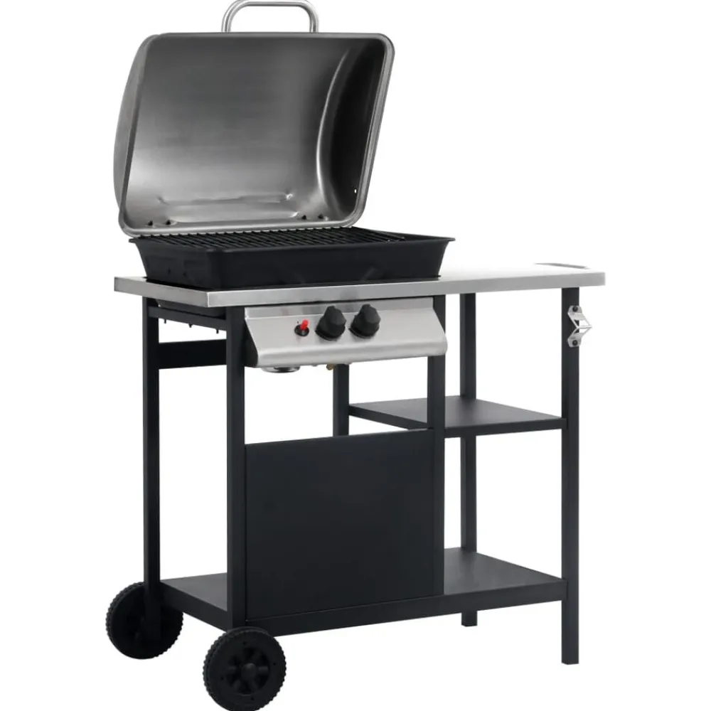 vidaXL Barbecue à gaz avec tablette à 3 couches