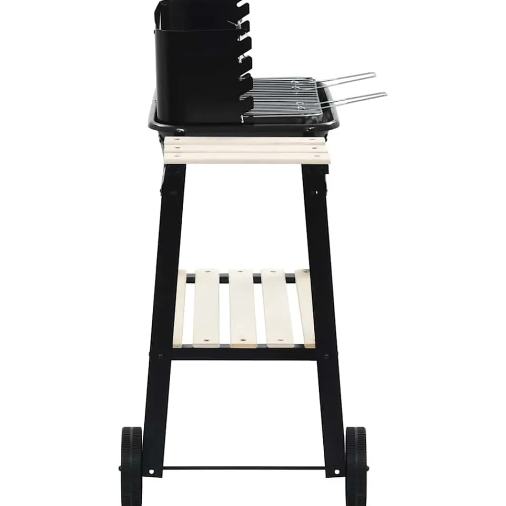 Arts De La Table & Arts Culinaires-vidaXL Barbecue au charbon de bois avec roulettes white shelf
