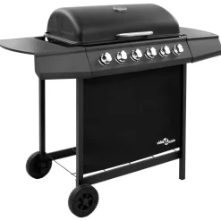 Arts De La Table & Arts Culinaires-vidaXL Barbecue gril à gaz avec 6 brûleurs Noir