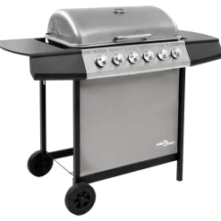 Arts De La Table & Arts Culinaires-vidaXL Barbecue gril à gaz avec 6 brûleurs Noir et argenté