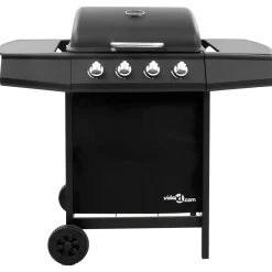 Arts De La Table & Arts Culinaires-vidaXL Barbecue gril à gaz avec 4 brûleurs Noir